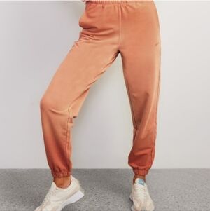 Stori Womens backstory Sun Faded Orange High Waisted Jogger Sweatpants Small**